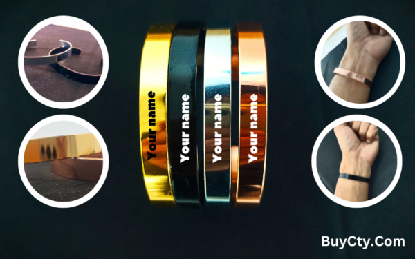 Personalized Name Engraved Metal Bracelets - Image 2