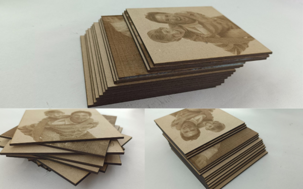 Personalized Wooden Photo Tiles(5) - 4x4 Inches - Laser Engraved Custom Pictures - Image 3