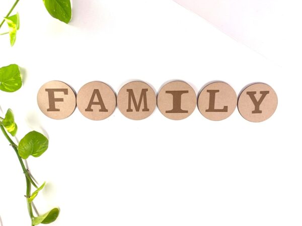 Custom Wooden Letter Circles - Laser Engraved