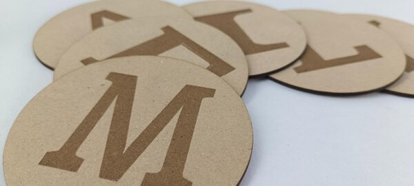 Custom Wooden Letter Circles - Laser Engraved - Image 5