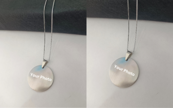 Round Photo Pendant Necklace – Personalized Jewelry with Engraving